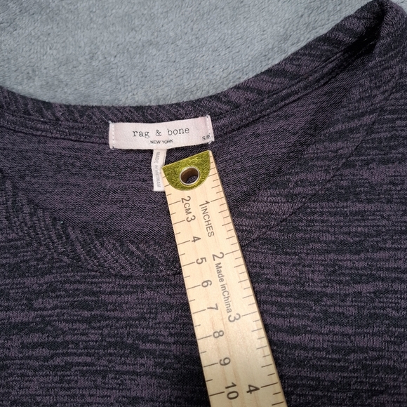Rag & Bone Hudson Long Sleeve Jersey Top Size S Heathered comfy Off-Shoulder - Picture 3 of 8